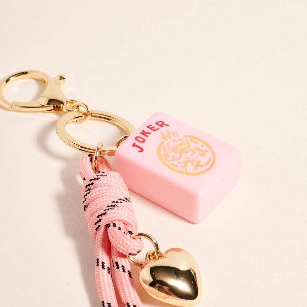Mahjong Tile Keychain Bag Charm