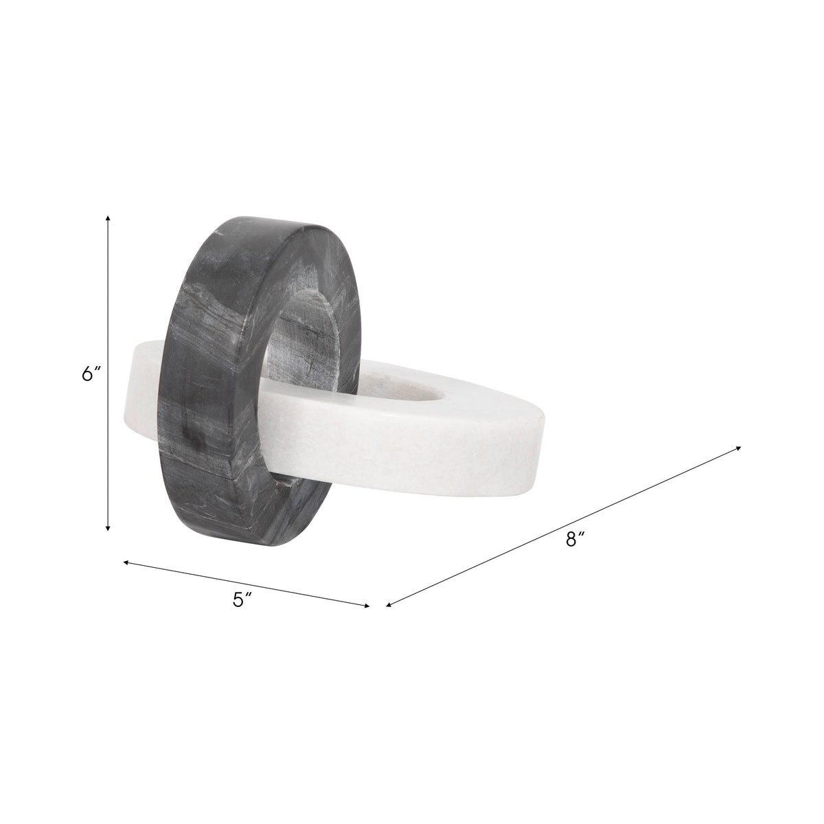 Interlocking Marble Ring Sculpture