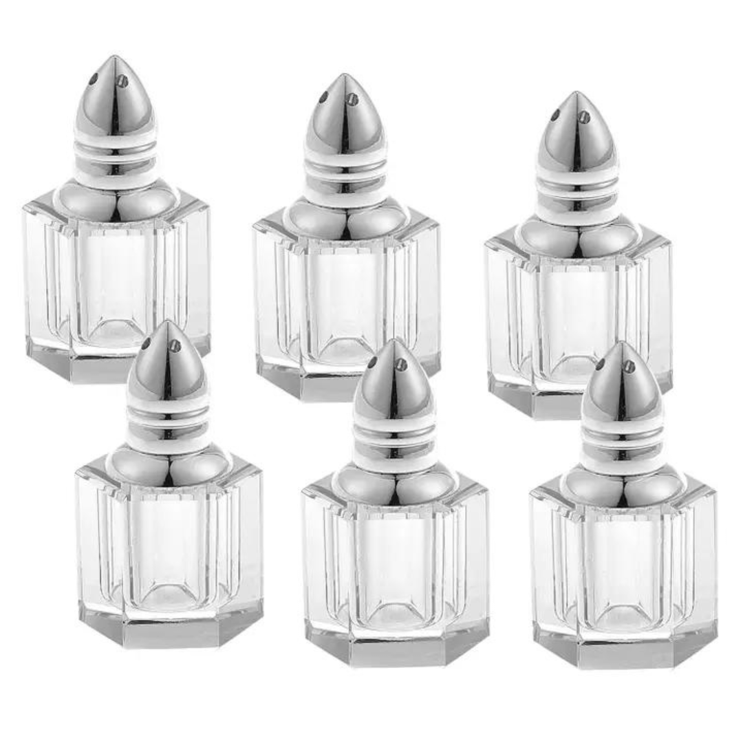 Crystal Alana Salt & Peppers Gift Boxed - 6 Piece Set.