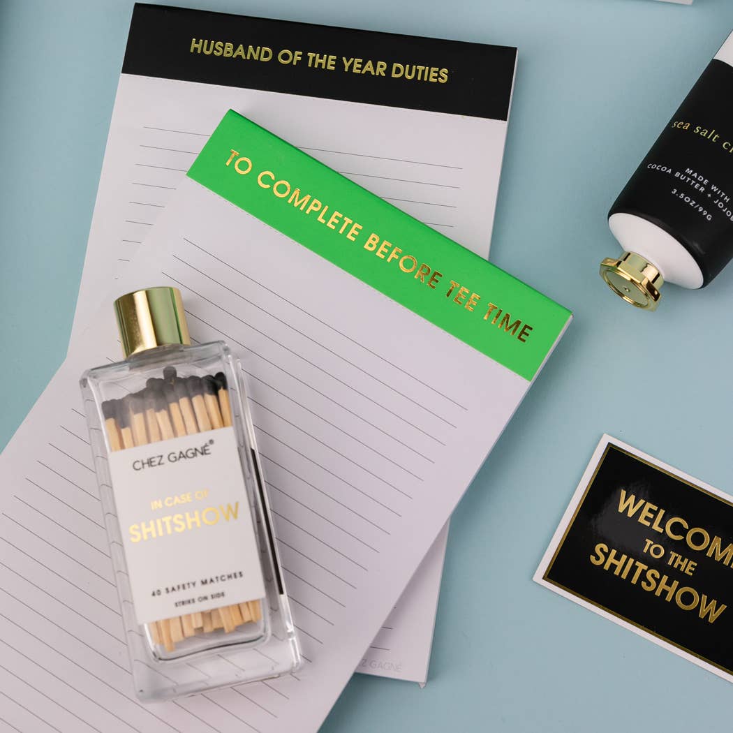 In Case of Shitshow - Glass Bottle Safety Matches - Black