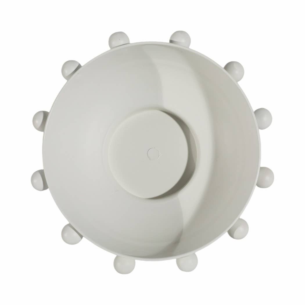Decorative Bowl - White Iron Hobnail