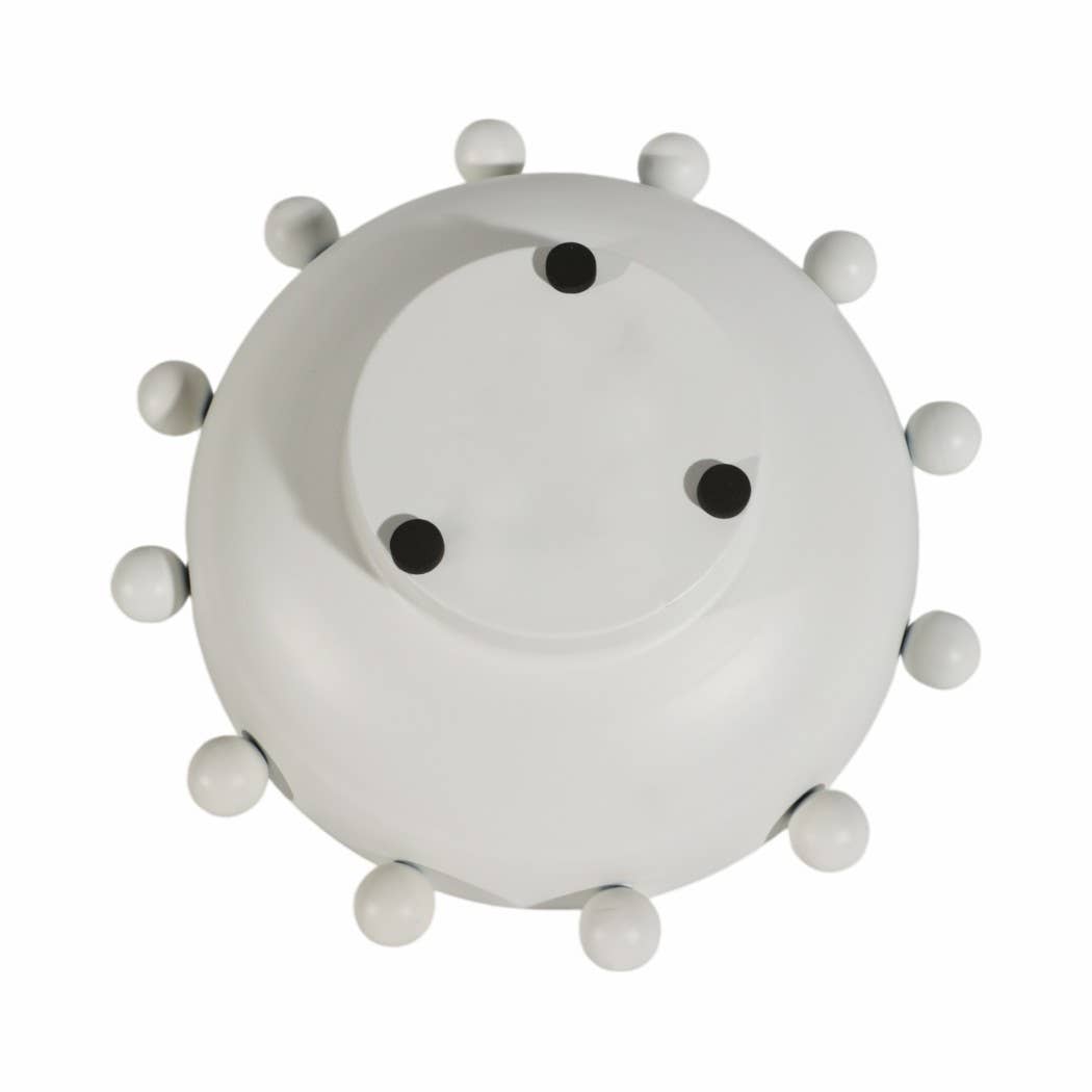 Decorative Bowl - White Iron Hobnail