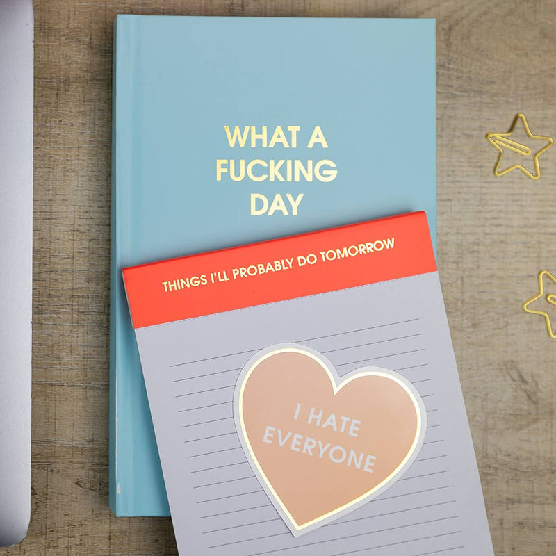 Things I'll Probably Do Tomorrow - Lined Notepad - Neon Orange - 65 perforated pages - 5x8 Notepads