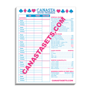 Scorekeeping PAD for Canasta.