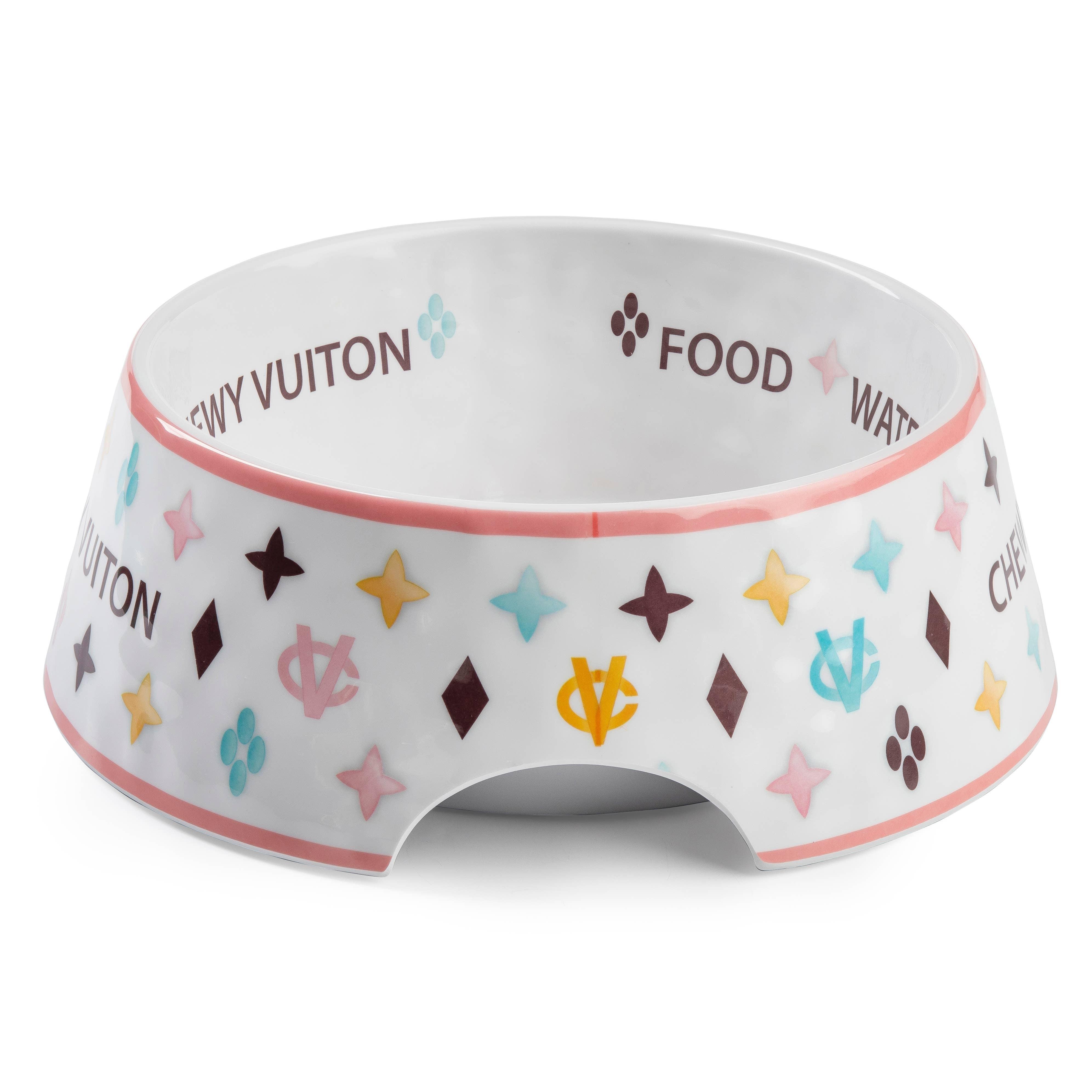 Chewy Vuiton Dog Bowl Large Pet Gifts