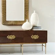 Sawtooth Vase Rustic White Decorative Vases