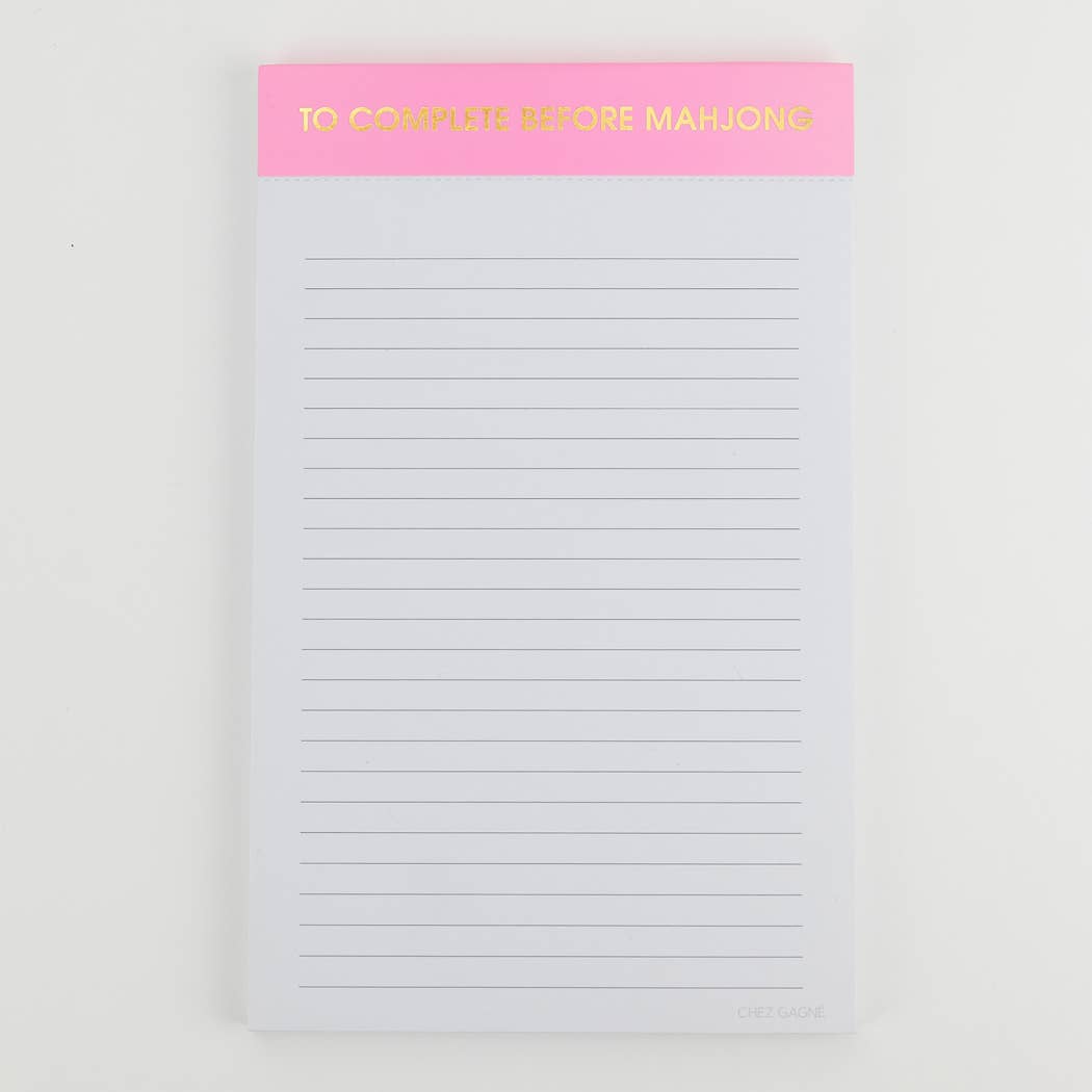 To Complete Before Mahjong - Notepad - 5x8