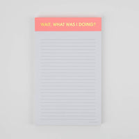 Wait, What Was I Doing? - Lined Notepad - Coral Pink - 65 perforated pages - 5x8 Notepads