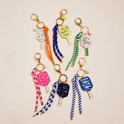 Pickleball Paddle Bag Charm Keychain