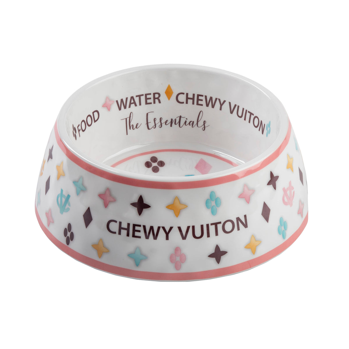 Chewy Vuiton Dog Bowl