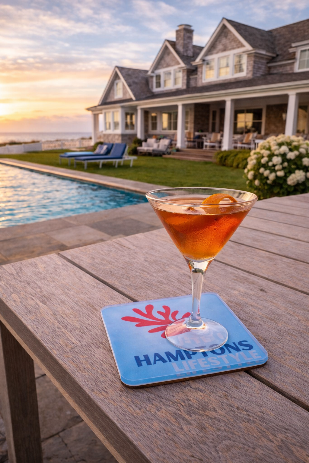 Hamptons Acrylic Coasters s/4