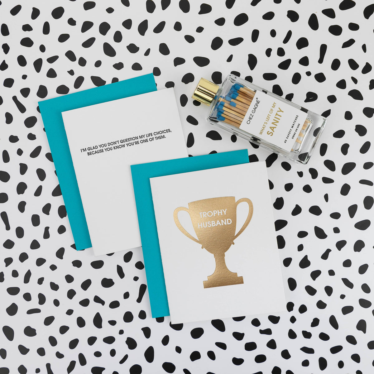 Left of My Sanity - Glass Bottle Safety Matches - Bright Blue Matchboxes & Lighters