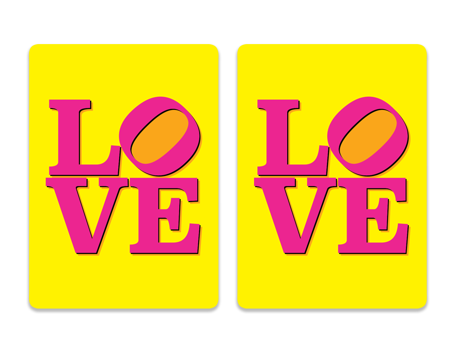PVC playing cards LOVE