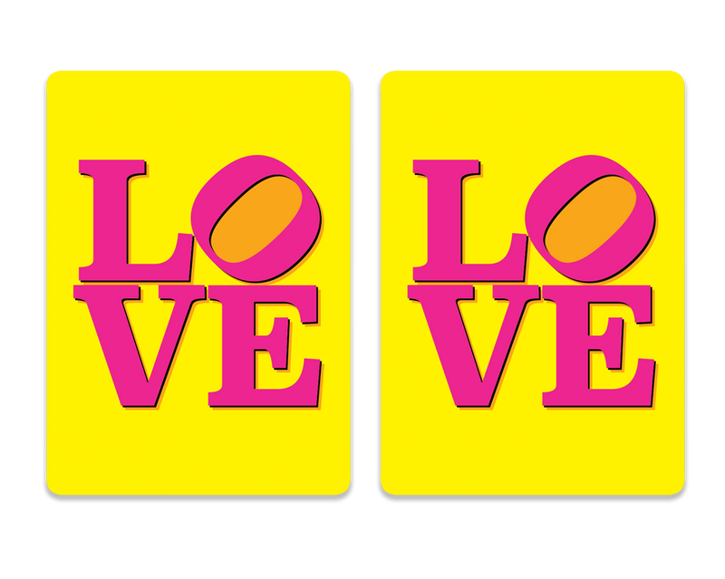 PVC playing cards LOVE