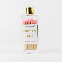 Everything is Fine - Glass Bottle Safety Matches - Pink