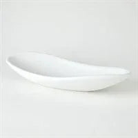 Oblong Platter Bowl Matte White Decorative Platter