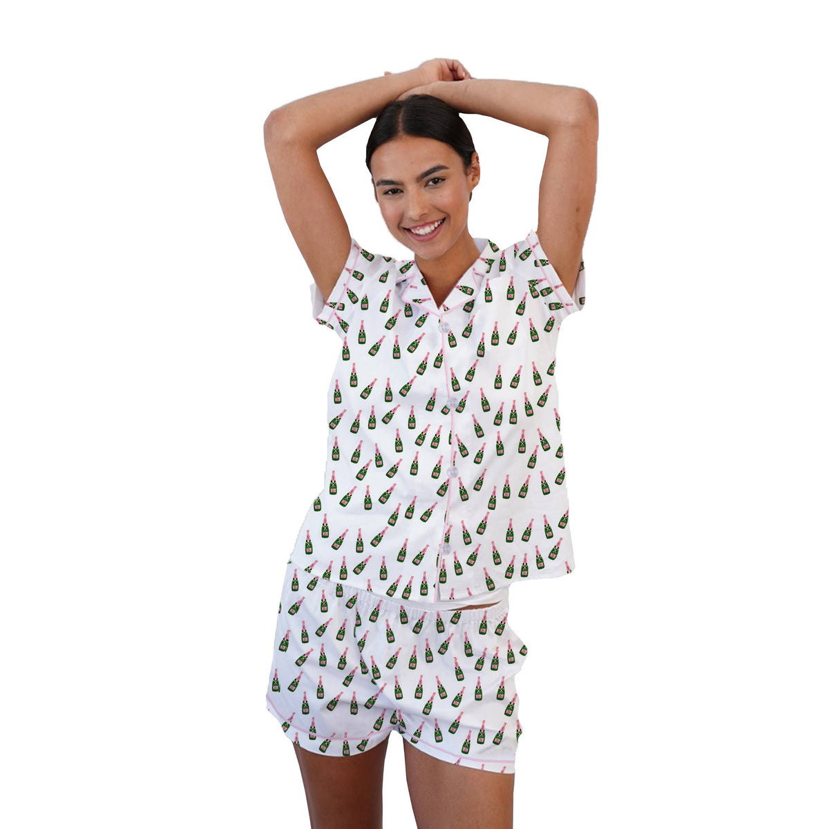 Pajama Short Set - Champagne