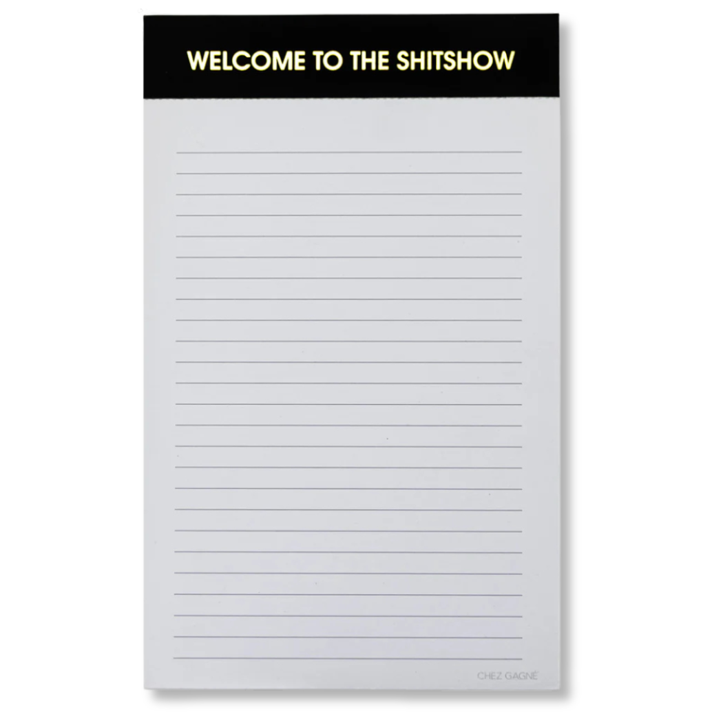 Welcome To The Shitshow - Lined Notepad - Black - 65 perforated pages - 5x8 Notepads