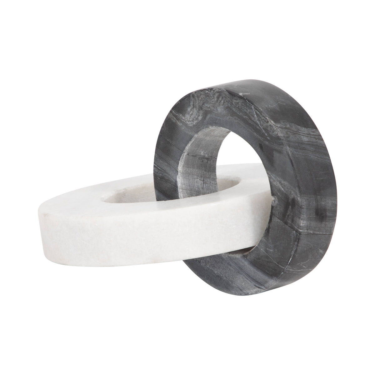 Interlocking Marble Ring Sculpture