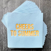 Cloth-Like Cocktail Napkins CHEERS TO SUMMER Cocktail Napkins