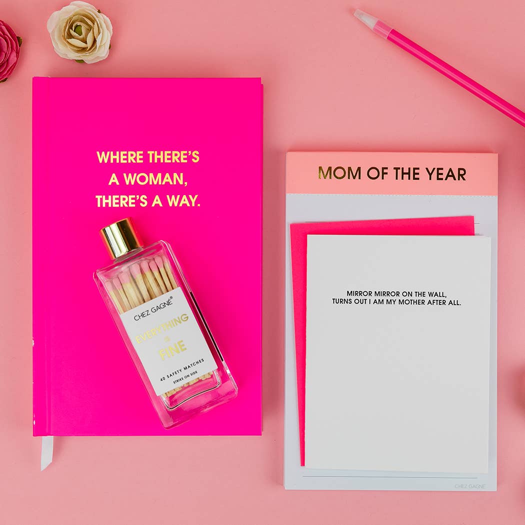 Everything is Fine - Glass Bottle Safety Matches - Pink