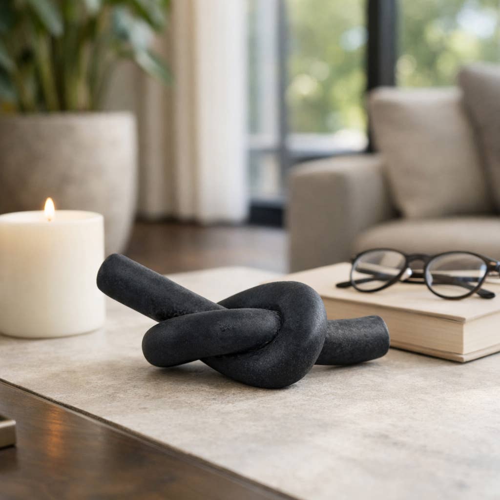 Black Ceramic Knot Object