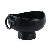 Black Bowl With Ring Handles