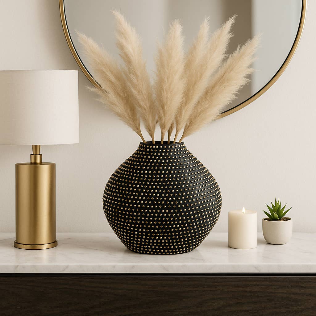 Beaded Ceramic Sculptural Vase