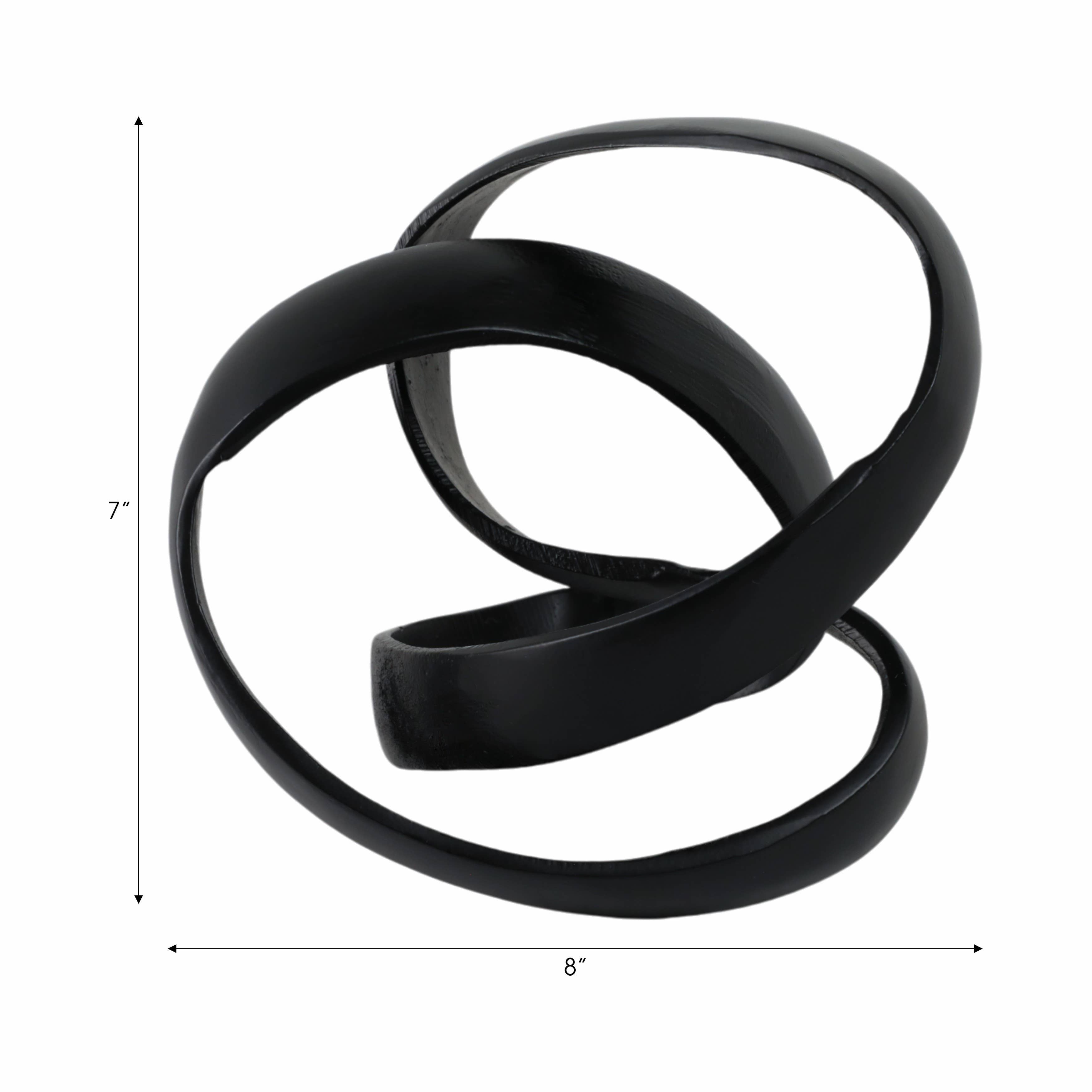 Abstract Interwoven Decorative Object - Black