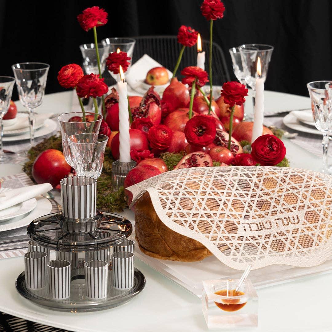 Rattan Starlace Challah Cover Judaica