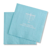 If Only Our Wine Last 8 Nights- Hanukkah Cocktail Napkins Cocktail Napkins