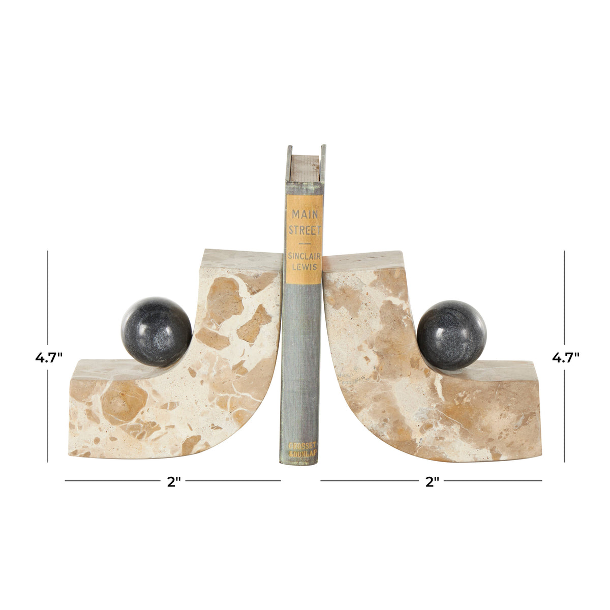 Albert Marble Bookends Set