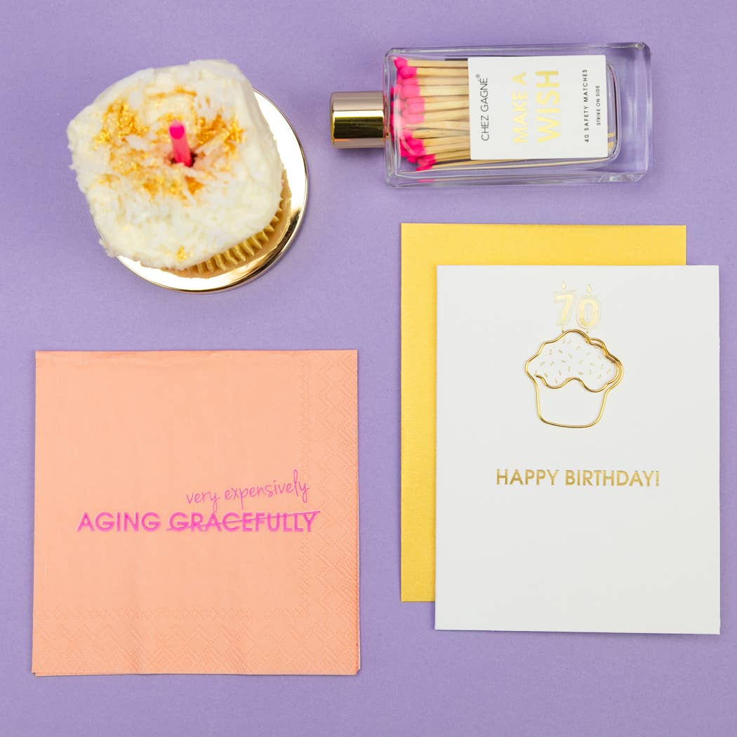 Make A Wish - Birthday Glass Bottle Safety Matches - Bright Pink Matchboxes & Lighters