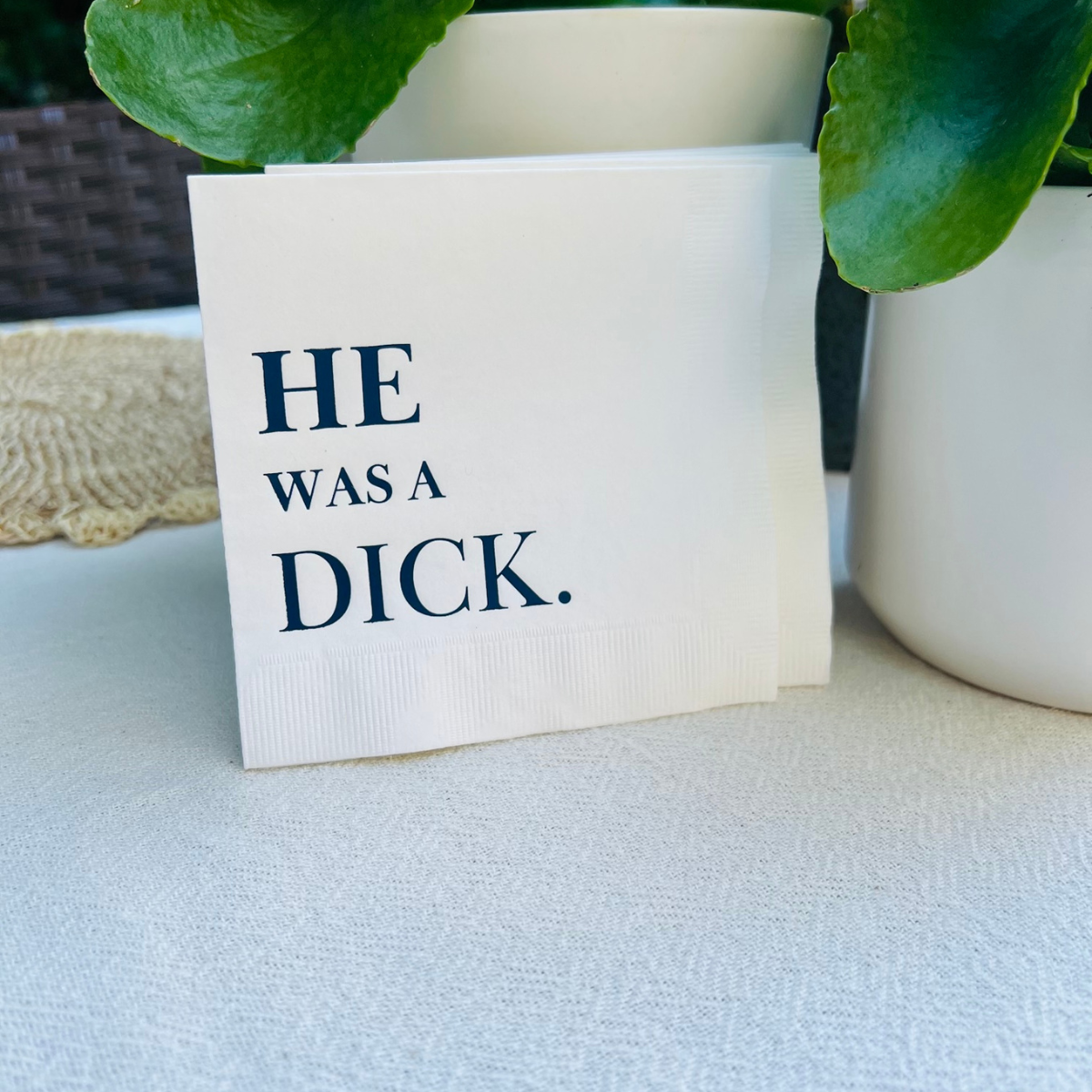 He Was A Dick Divorce Cocktail Napkins