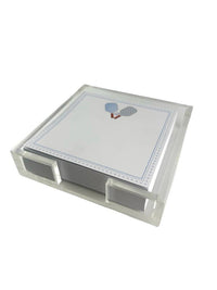 Notepad in Acrylic Holder, Pickleball