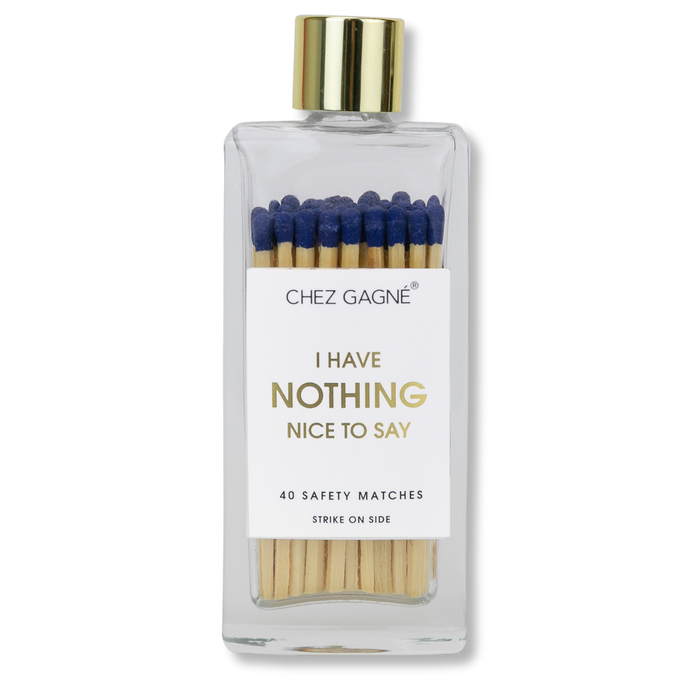 I Have Nothing Nice to Say - Safety Matches - Navy Matchboxes & Lighters