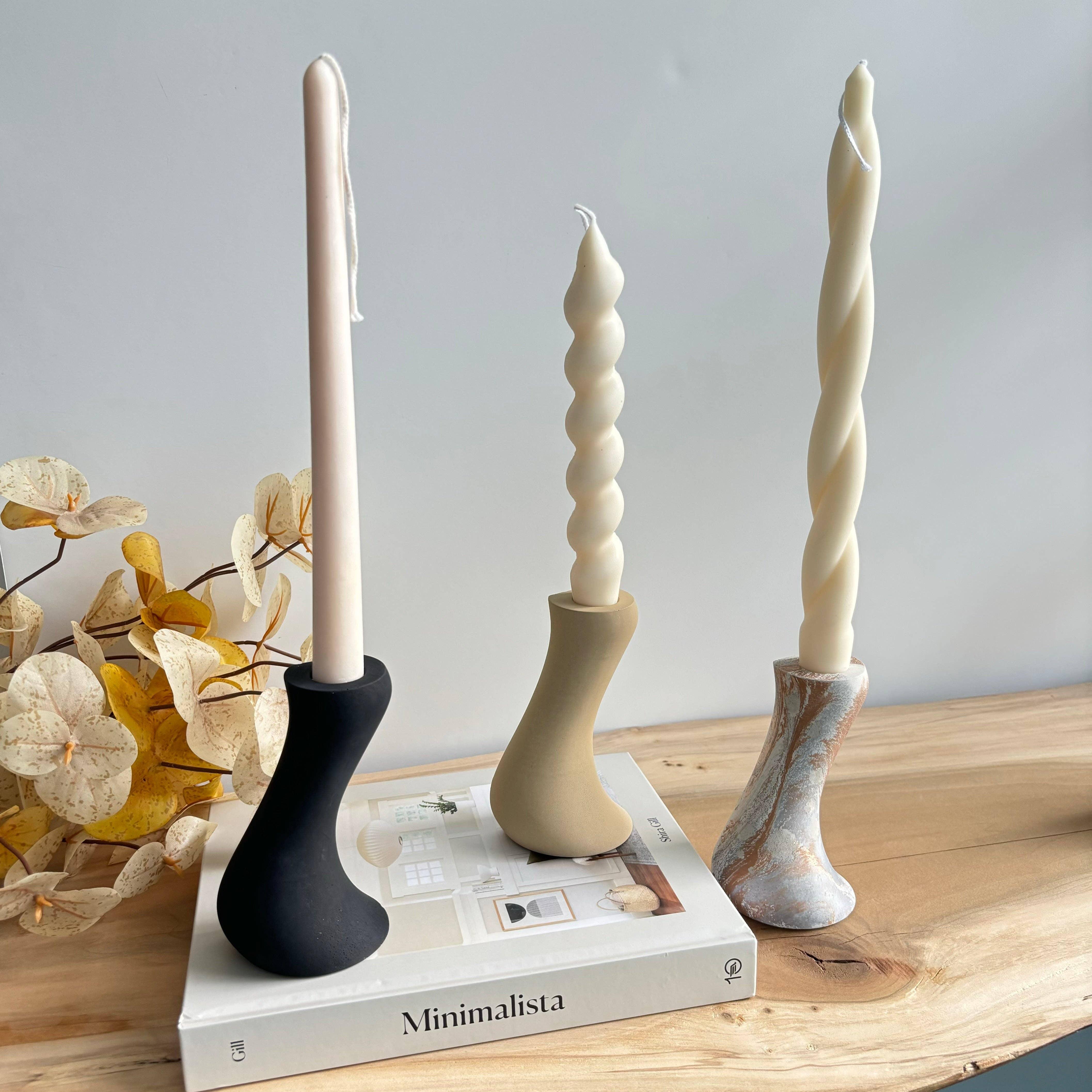 Leto Taper Candle Holder s/2 Votives, Hurricanes & Candleholders