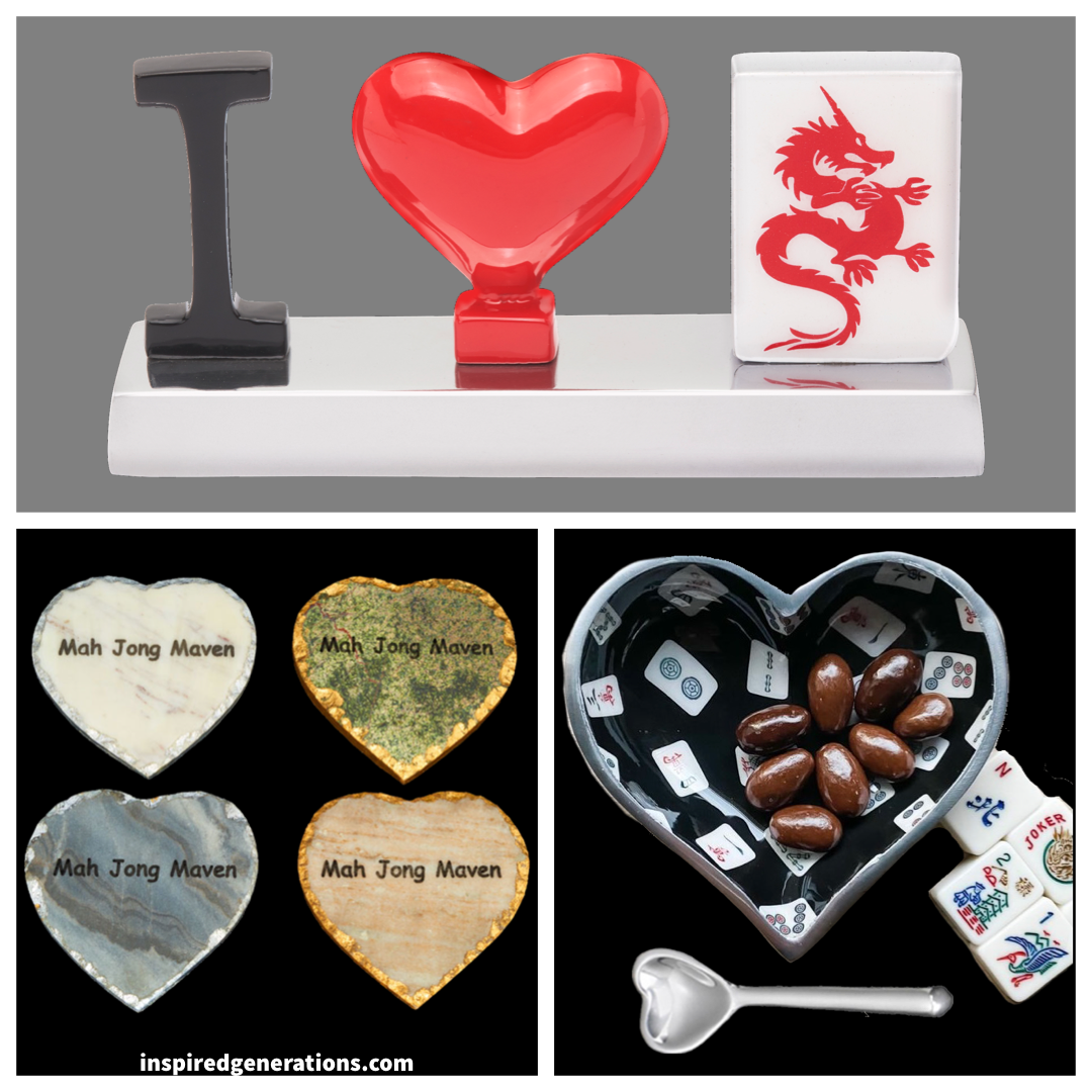 Happy Mah Jong Heart with Heart Spoon