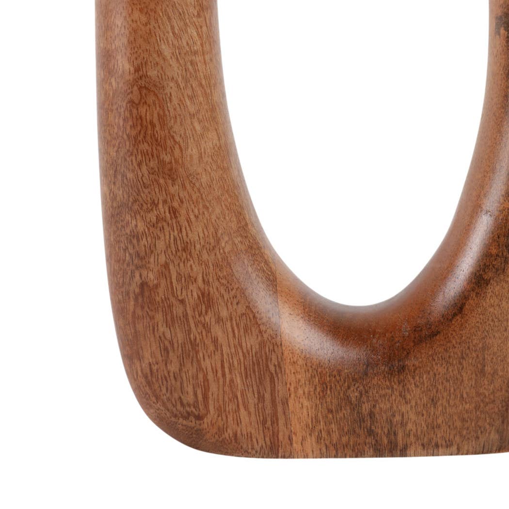 Tall Brown Wood Oval Open Cut-Out