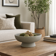 Sage Terracotta Pedestal Bowl