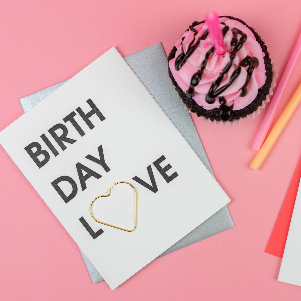 Birthday Love - Sentimental Birthday - Heart Paperclip Card Greeting Cards
