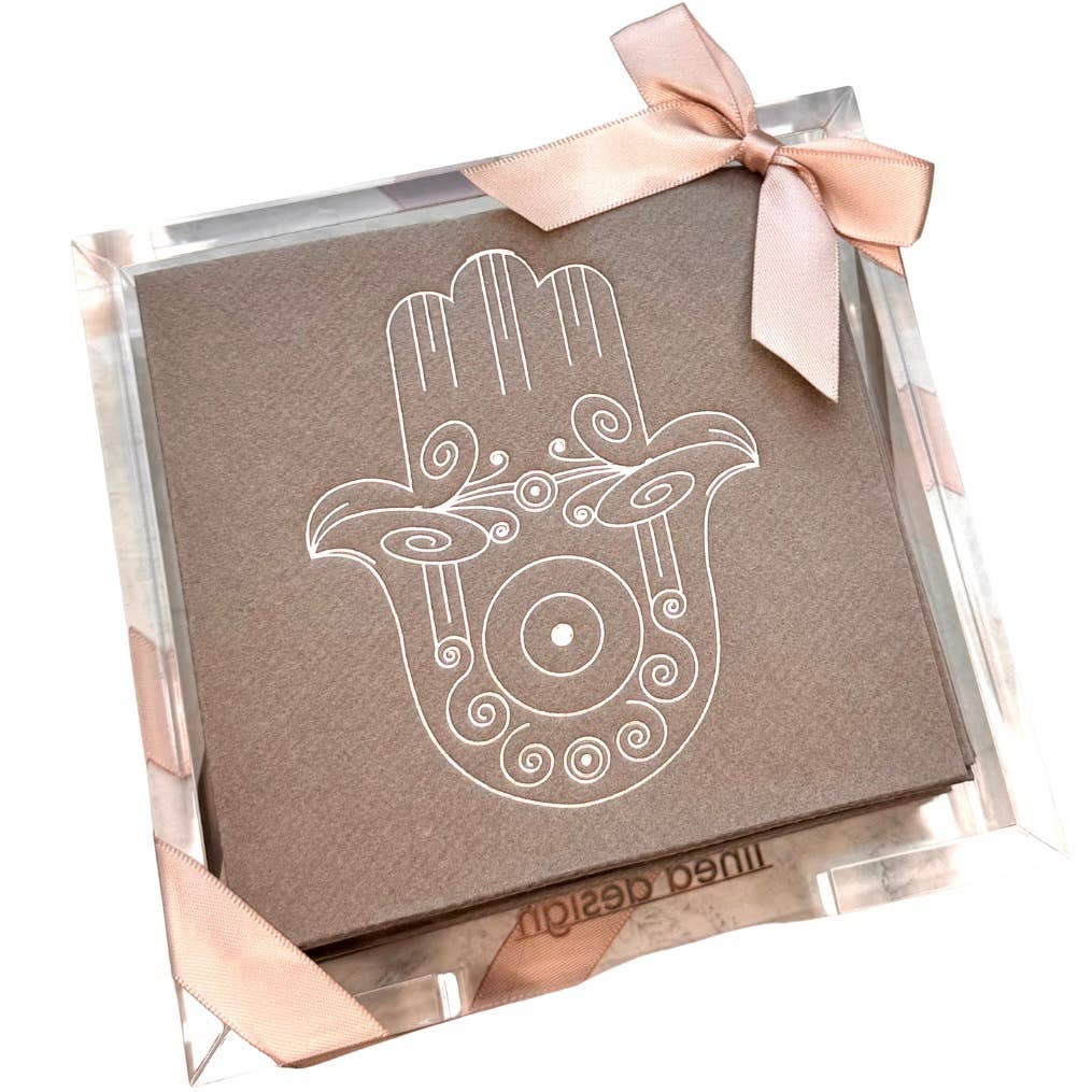 Judaica Acrylic Cocktail Napkin Hostess Set Cocktail Napkins