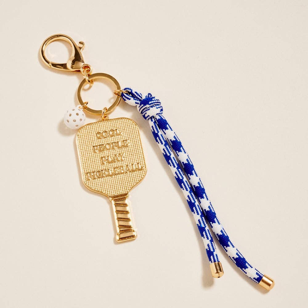 Pickleball Paddle Bag Charm Keychain