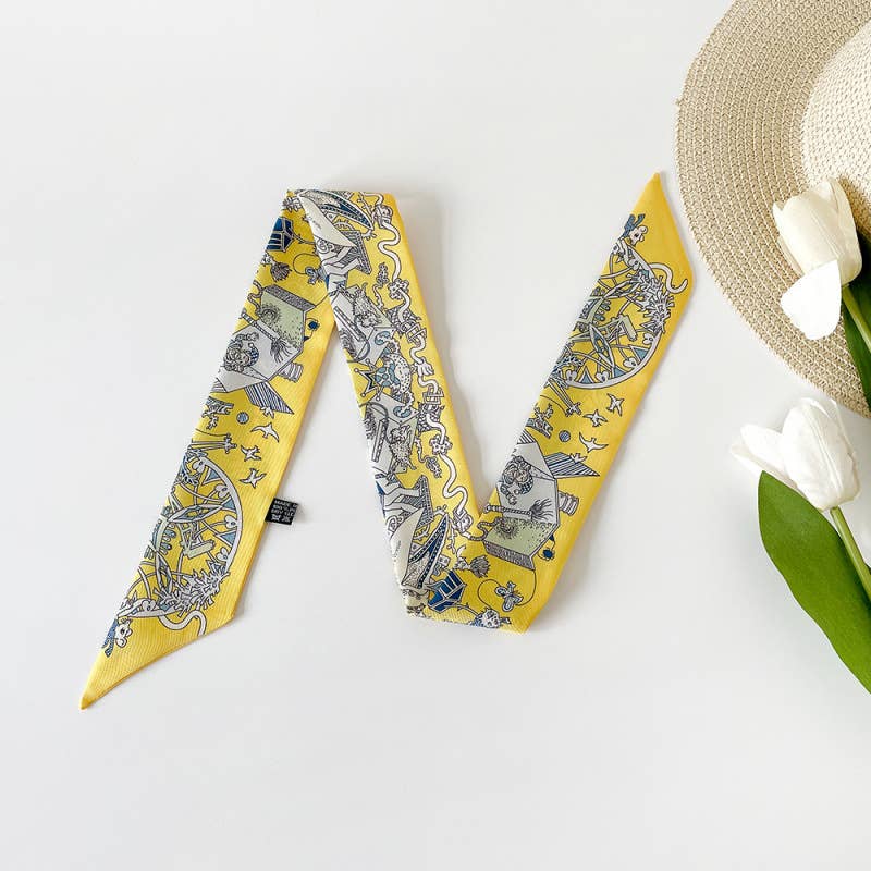 Versatile Printed Scarf Headband Fashion Accessory