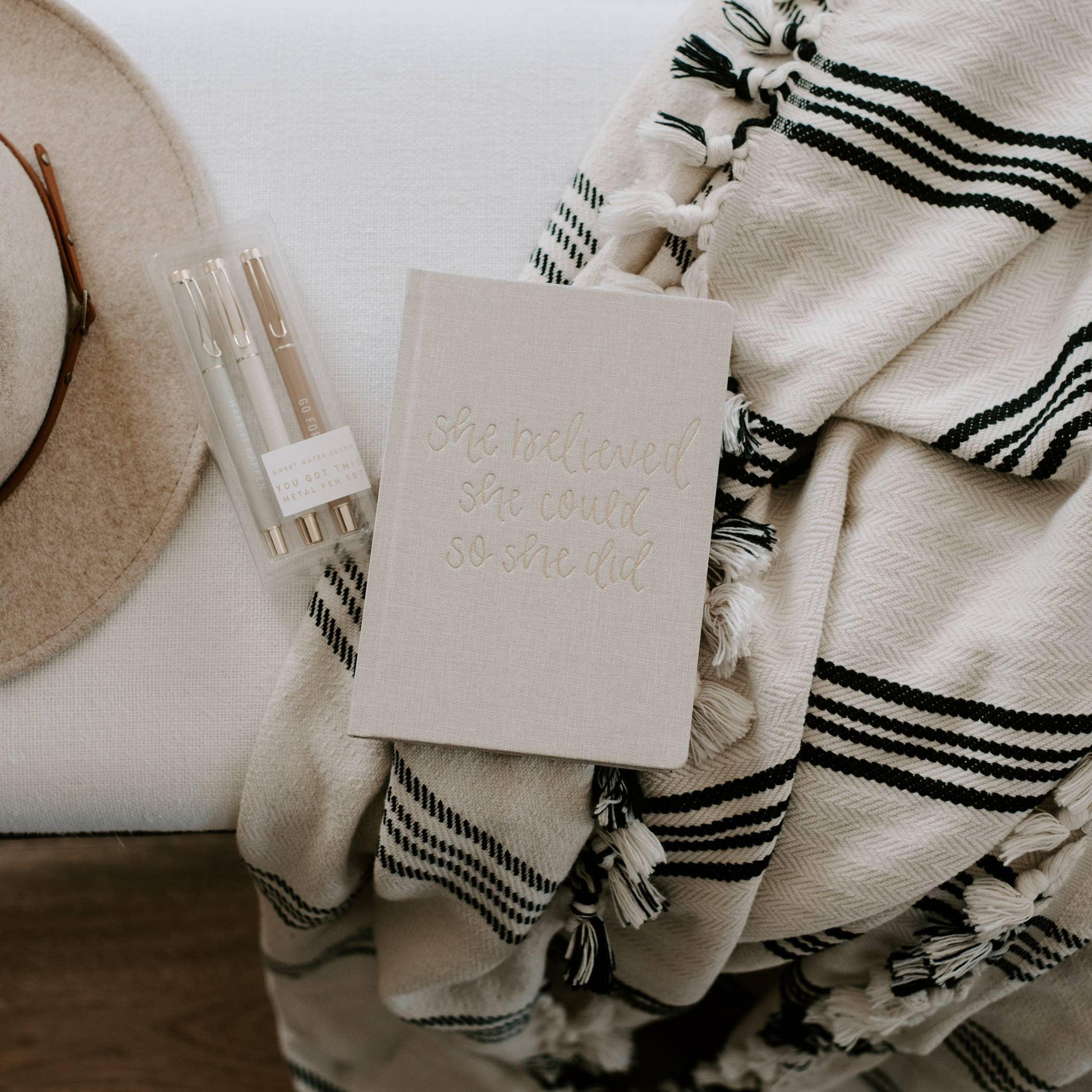 She Believed She Could Fabric Journal - Home Decor & Gifts Journals