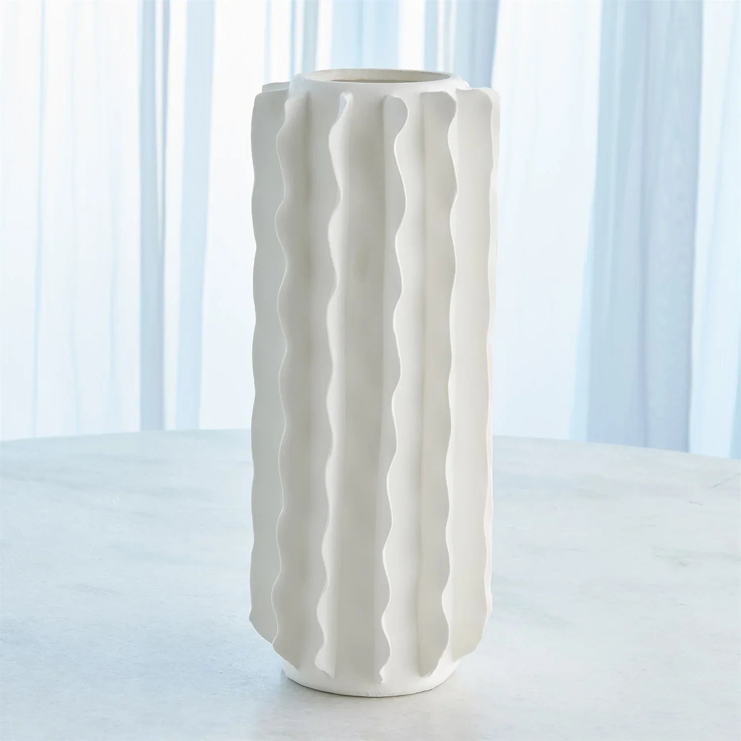 Matte White Vallon Vase Decorative Vases