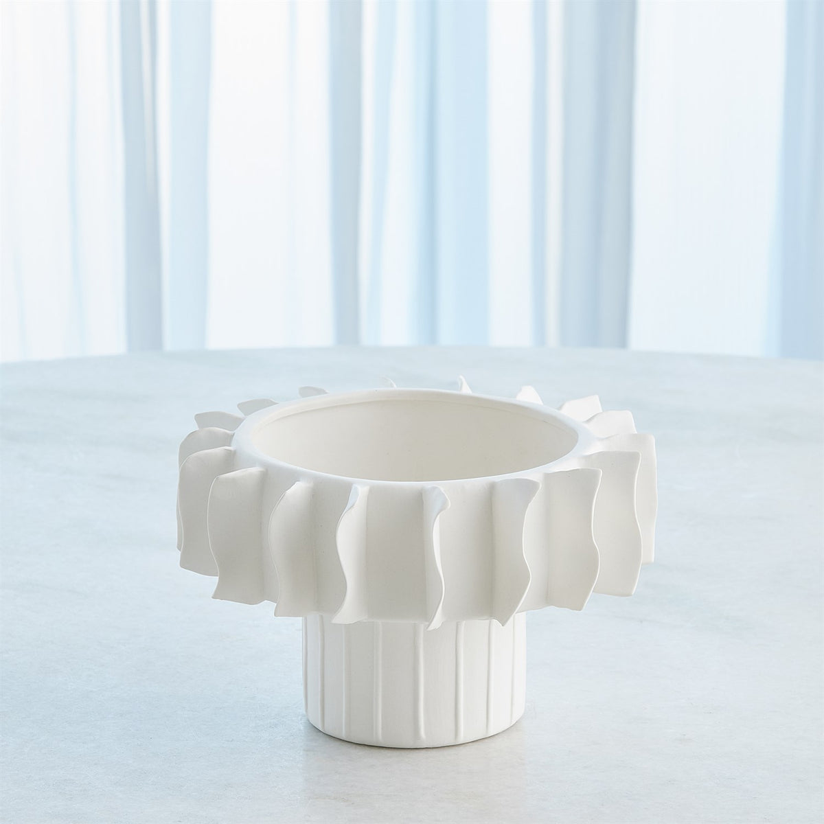Matte White Vallon Bowl