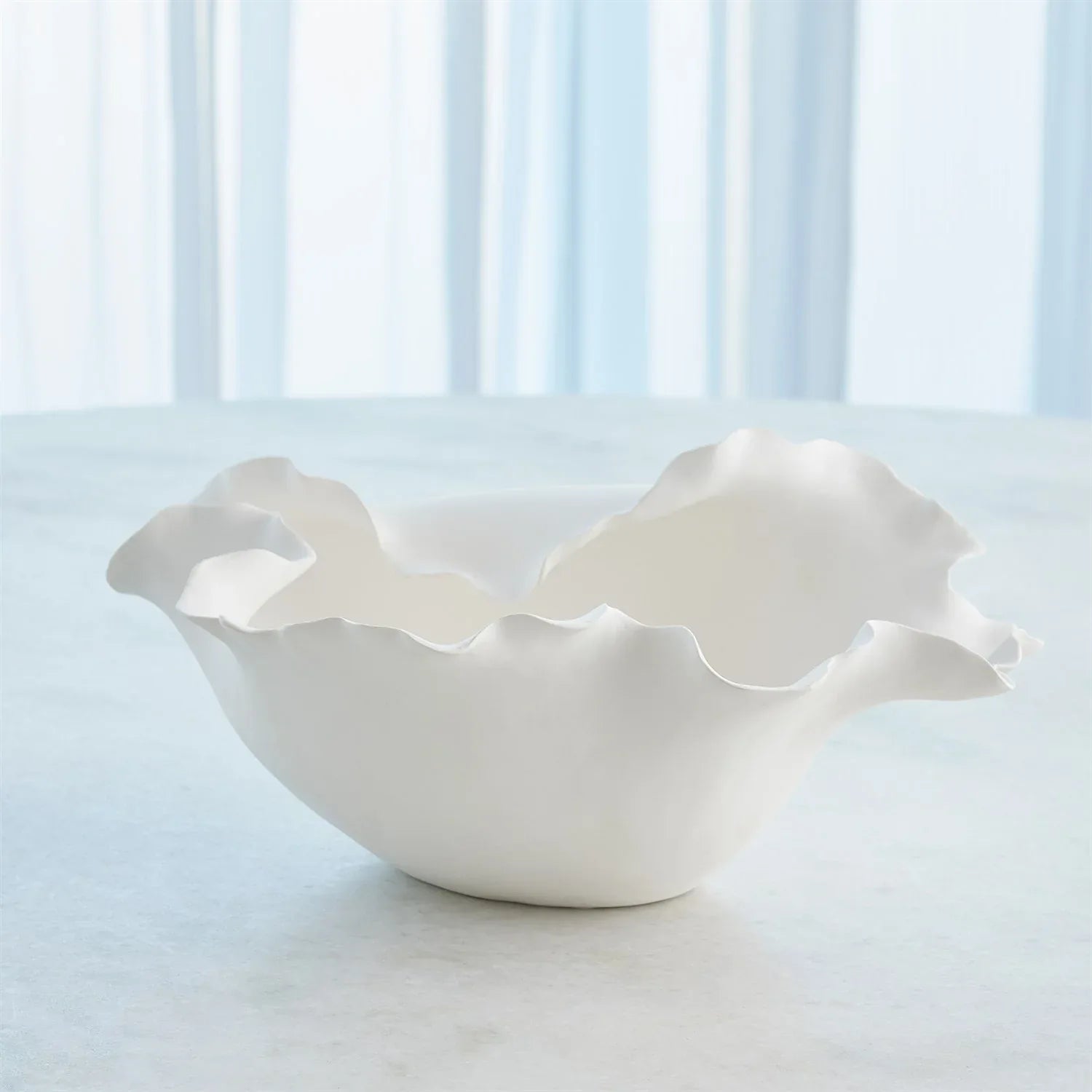 Folios Wide Bowl Matte White Decorative Bowls