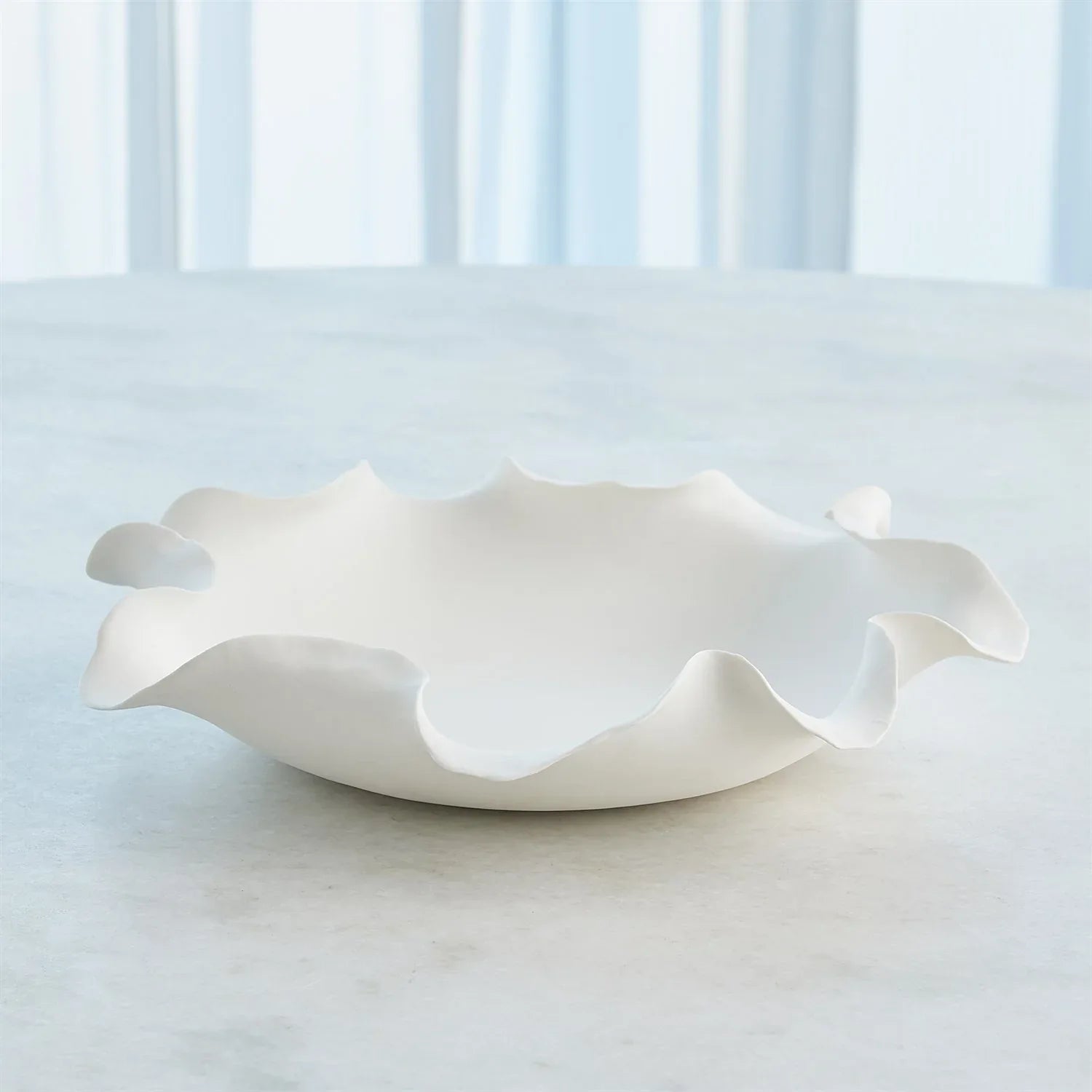 Folios Low Bowl-Matte White Decorative Bowls