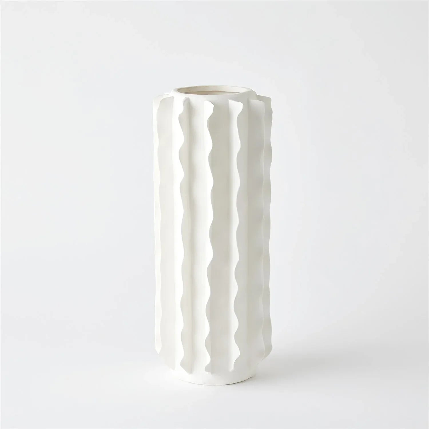 Matte White Vallon Vase Large Decorative Vases